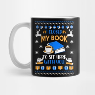 Bookish Christmas Sweater. Book Lover Christmas Gift. Mug